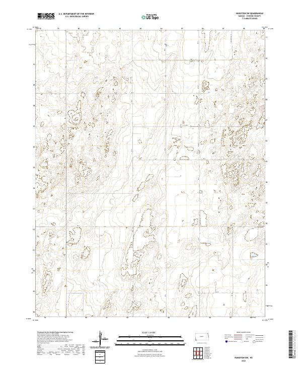 Hugoton SW topographic map thumbnail