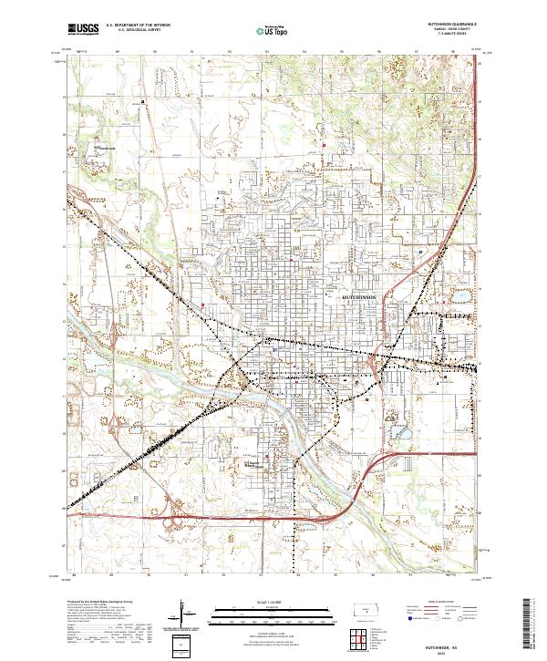 Hutchinson topographic map thumbnail