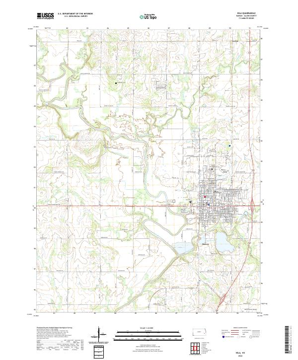 Iola topographic map thumbnail