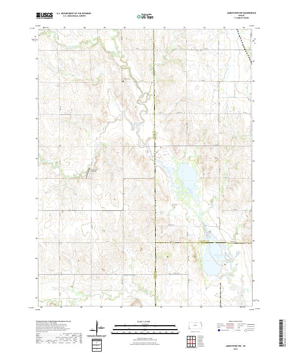 Jamestown NW topographic map thumbnail
