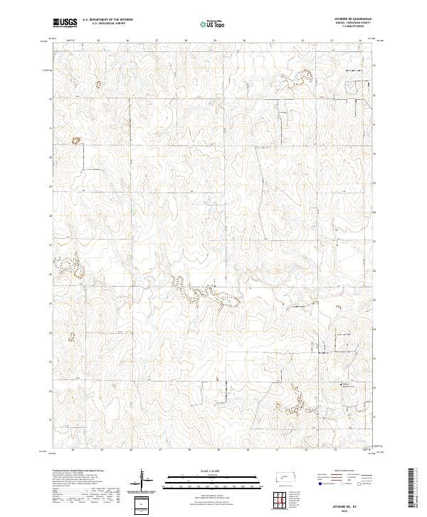 Jetmore NE topographic map thumbnail