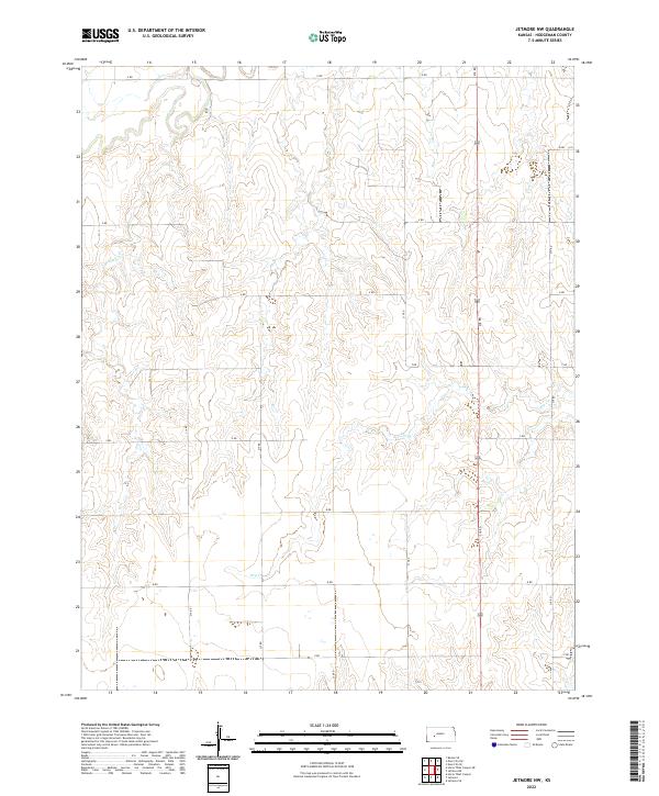 Jetmore NW topographic map thumbnail