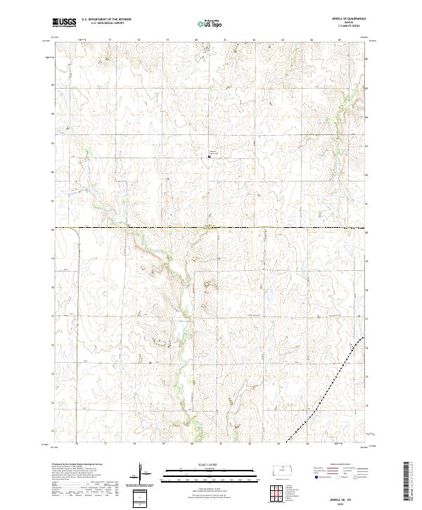 Jewell SE topographic map thumbnail