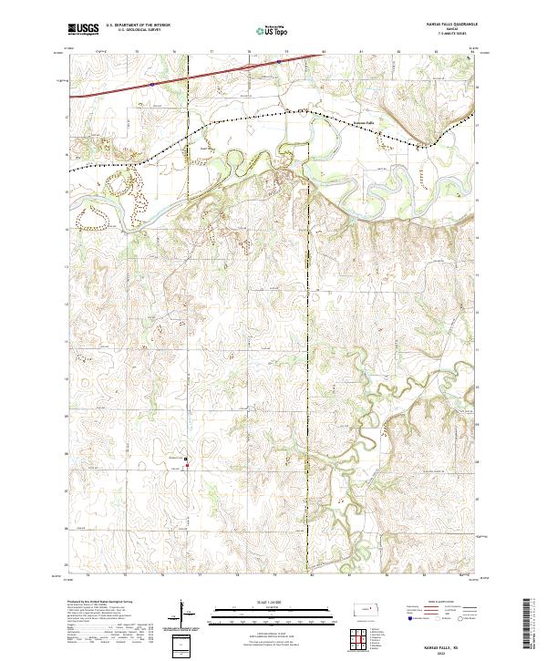 Kansas Falls topographic map thumbnail