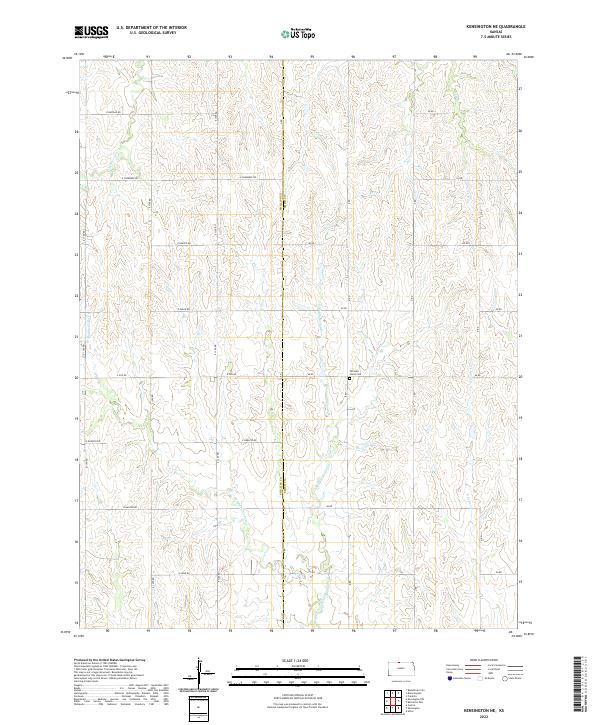 Kensington NE topographic map thumbnail