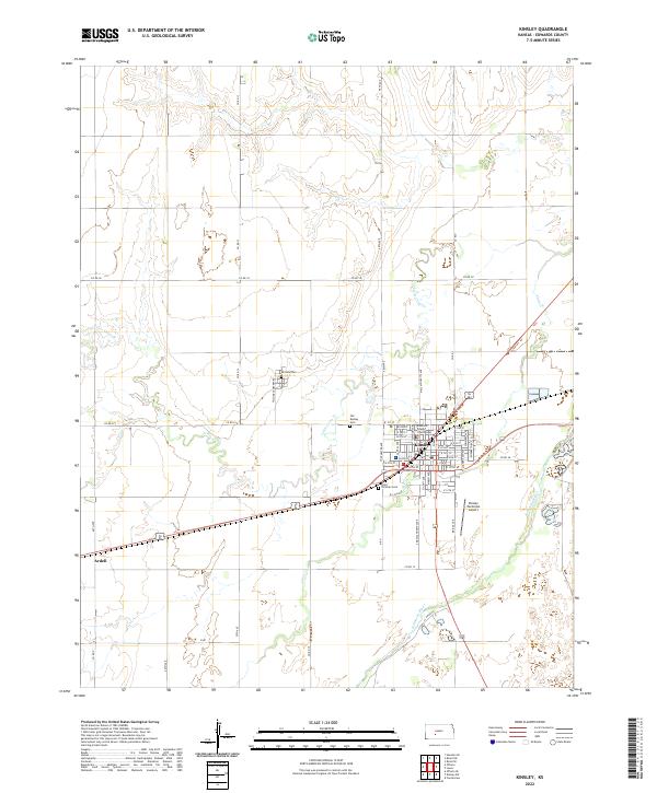 Kinsley topographic map thumbnail