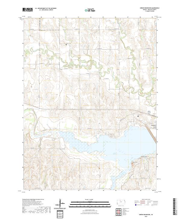 Kirwin Reservoir topographic map thumbnail