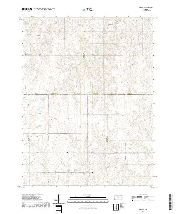 Kirwin SE topographic map thumbnail