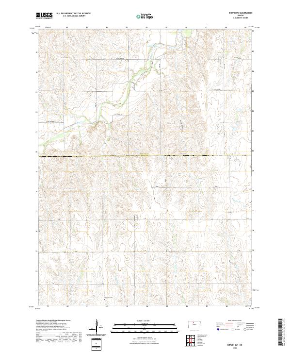 Kirwin SW topographic map thumbnail