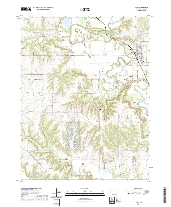 La Cygne topographic map thumbnail