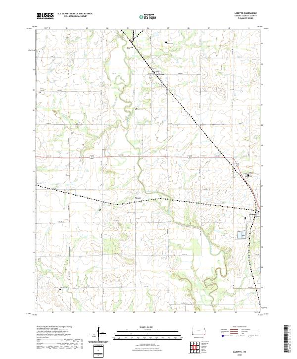 Labette topographic map thumbnail