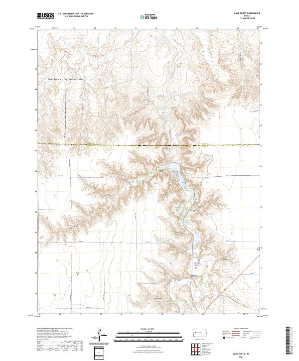 Lake Scott topographic map thumbnail