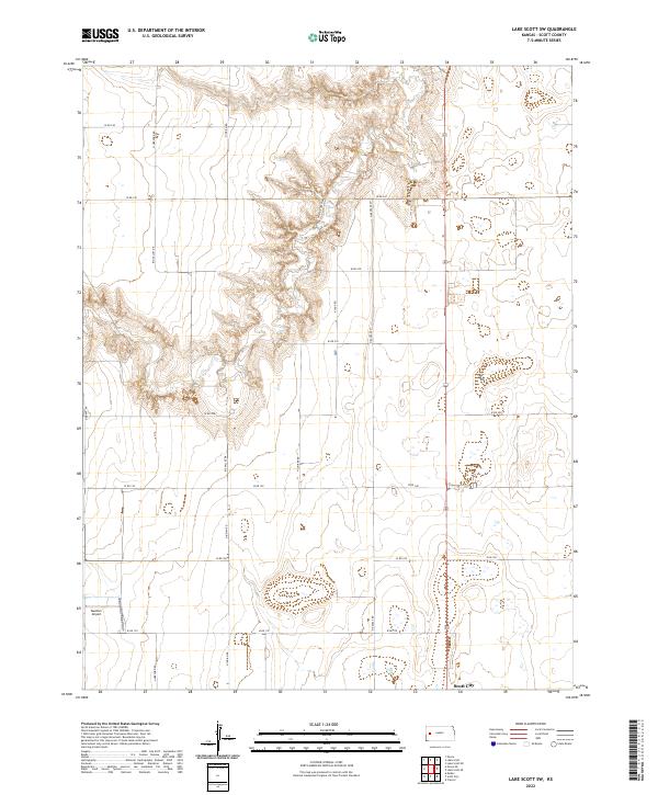 Lake Scott SW topographic map thumbnail