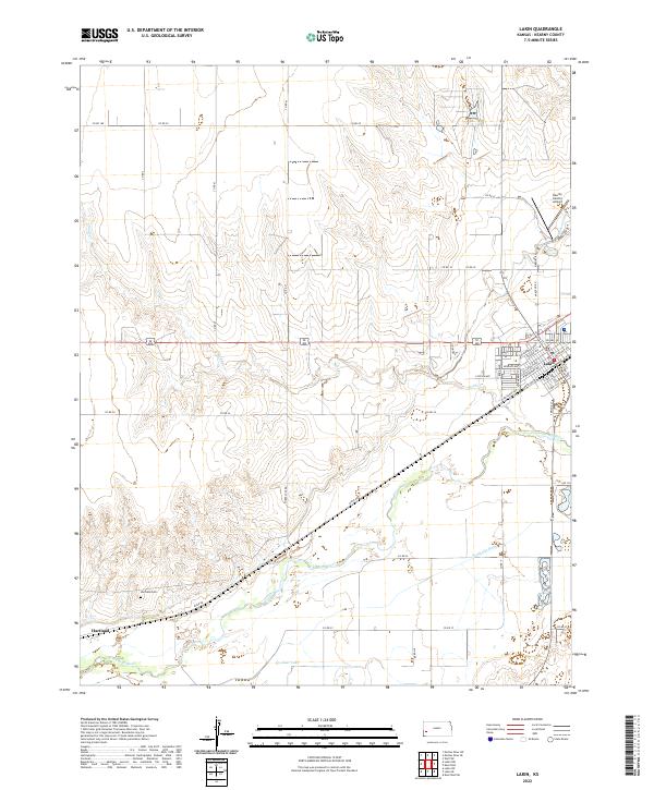 Lakin topographic map thumbnail