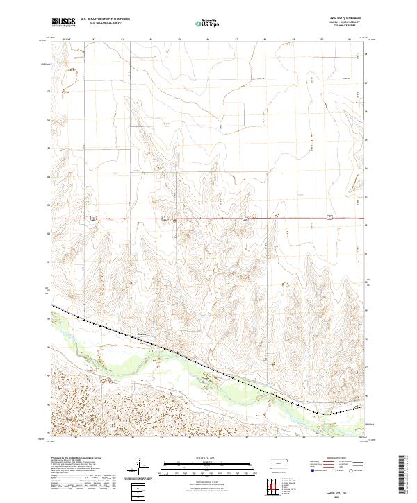 Lakin NW topographic map thumbnail
