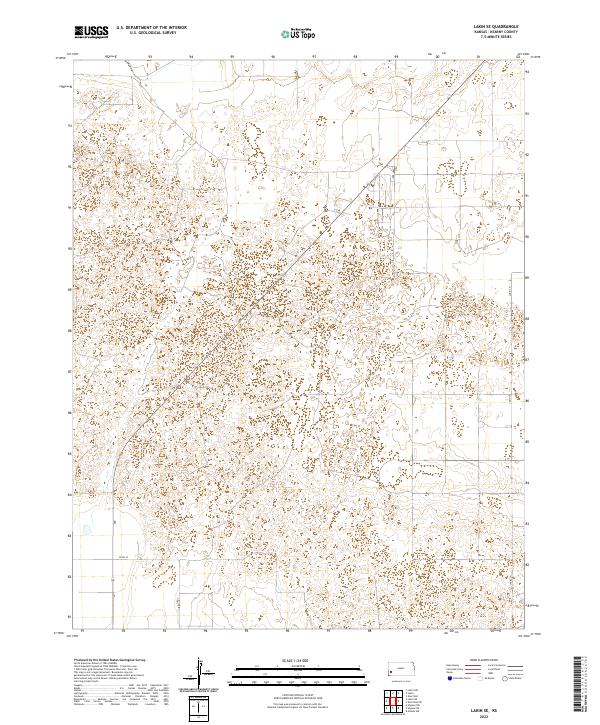 Lakin SE topographic map thumbnail