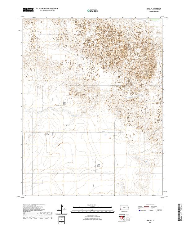 Lakin SW topographic map thumbnail
