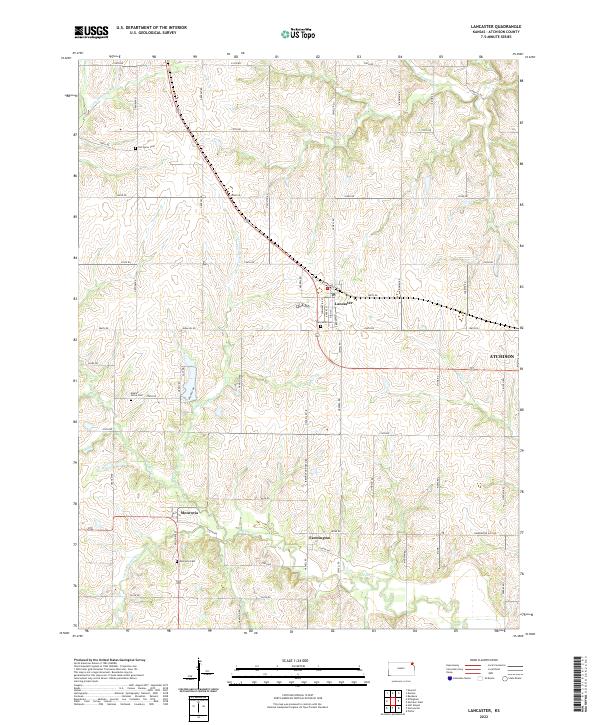 Lancaster topographic map thumbnail
