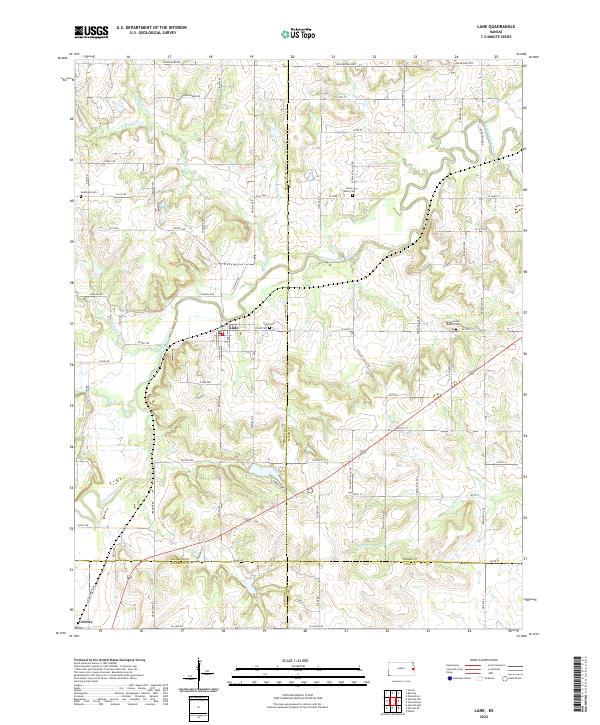 Lane topographic map thumbnail