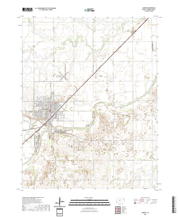 Larned topographic map thumbnail