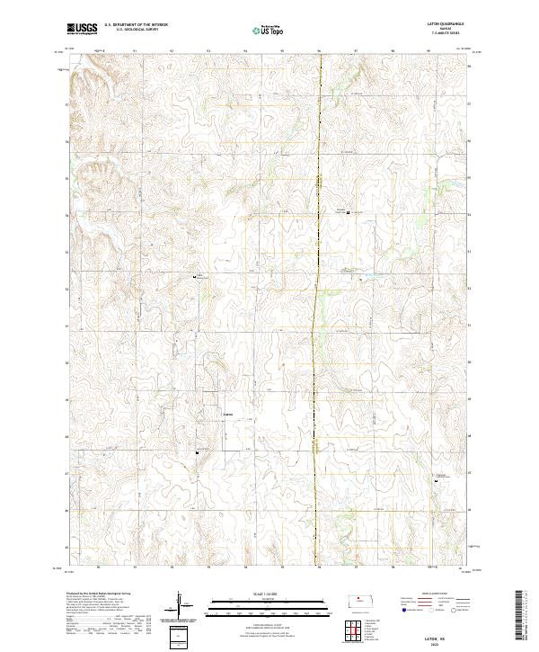 Laton topographic map thumbnail