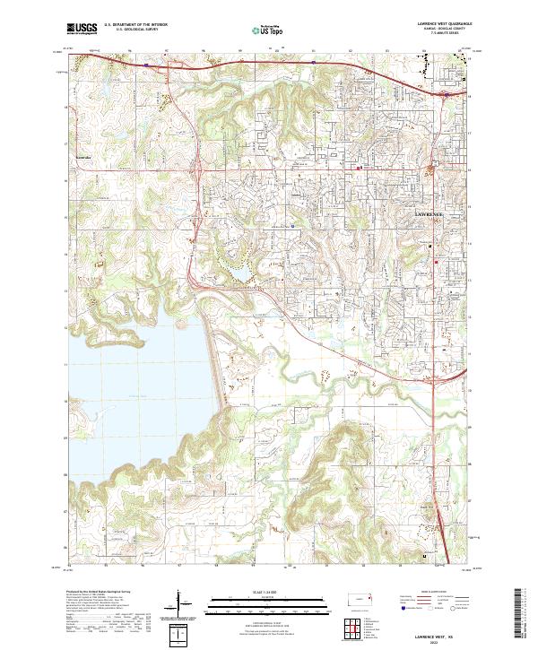 Lawrence West topographic map thumbnail