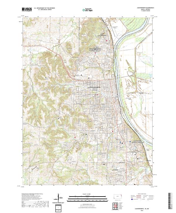 Leavenworth topographic map thumbnail
