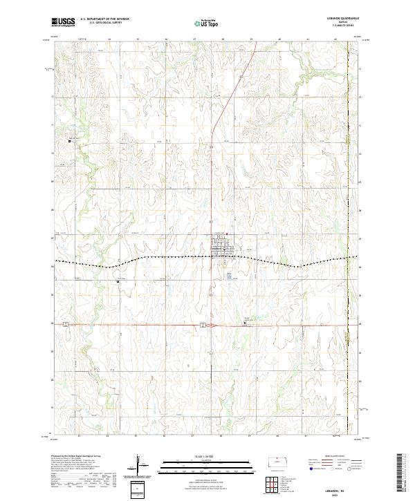 Lebanon topographic map thumbnail