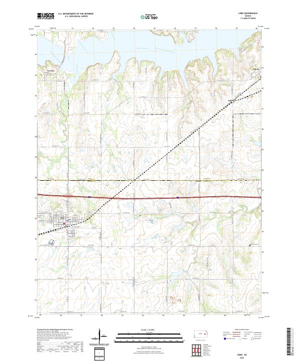 Lebo topographic map thumbnail