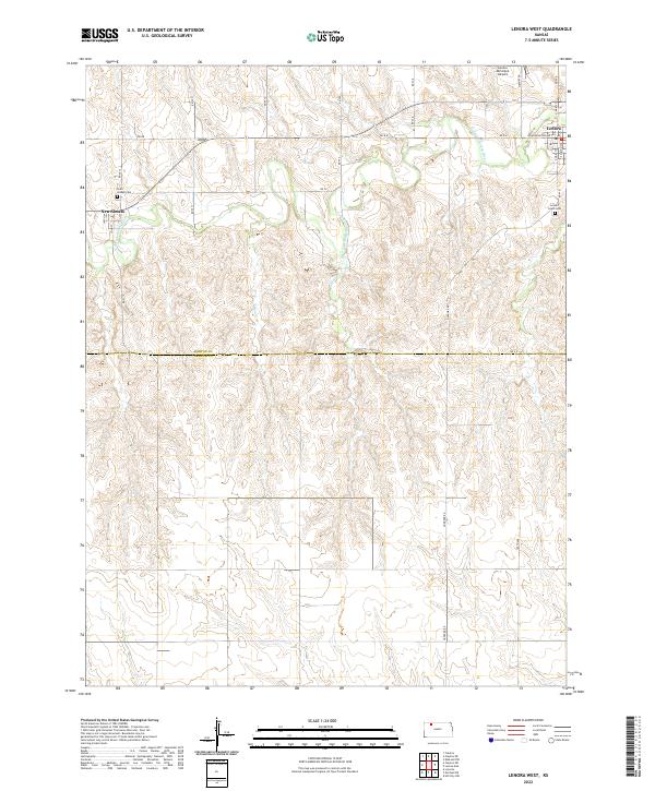 Lenora West topographic map thumbnail