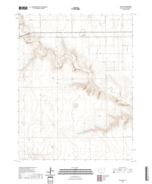 Leoti NW topographic map thumbnail