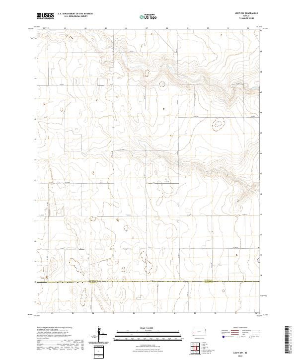 Leoti SW topographic map thumbnail