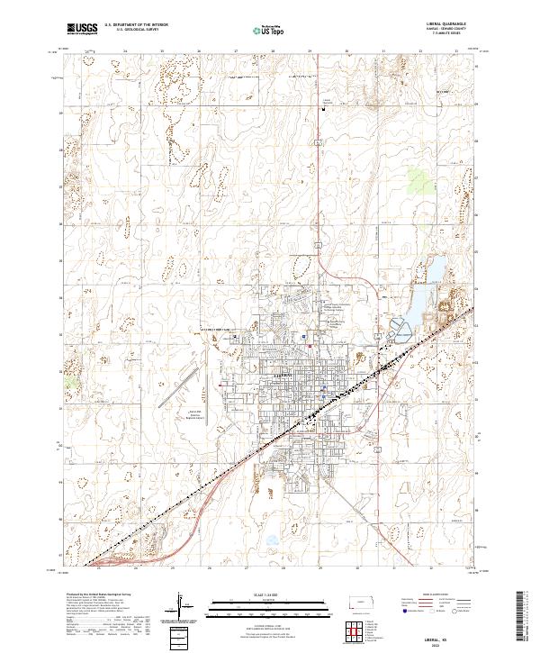 Liberal topographic map thumbnail