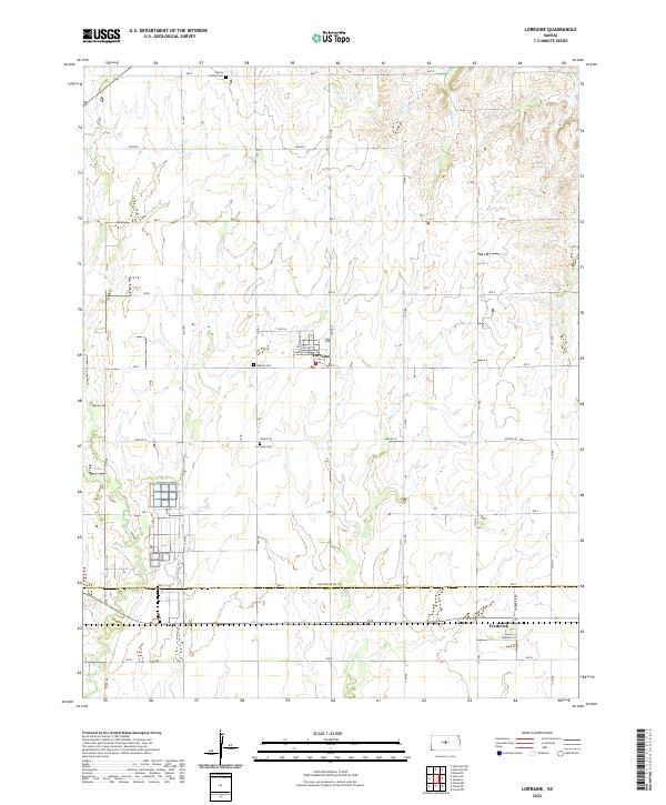 Lorraine topographic map thumbnail