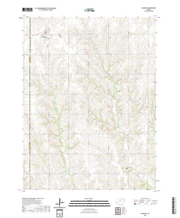 Mahaska topographic map thumbnail