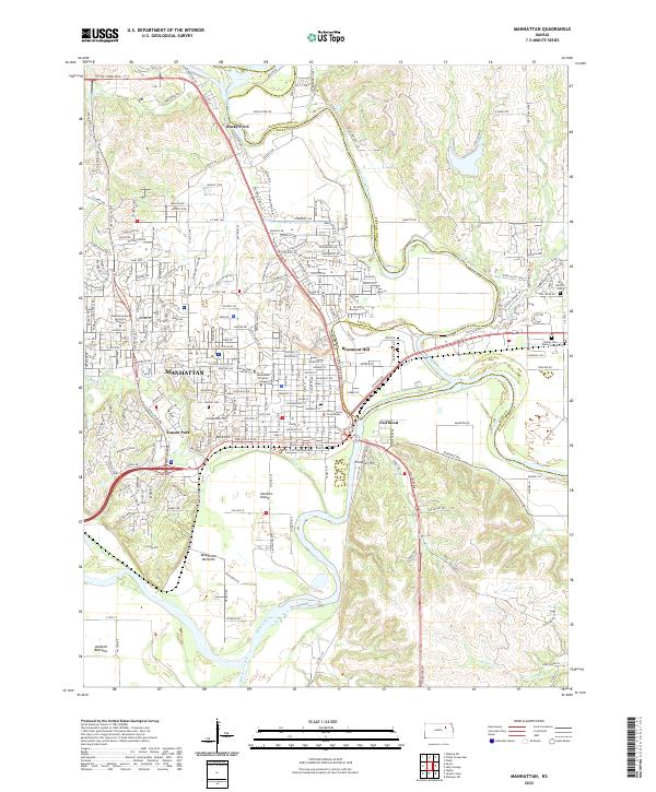 Manhattan topographic map thumbnail