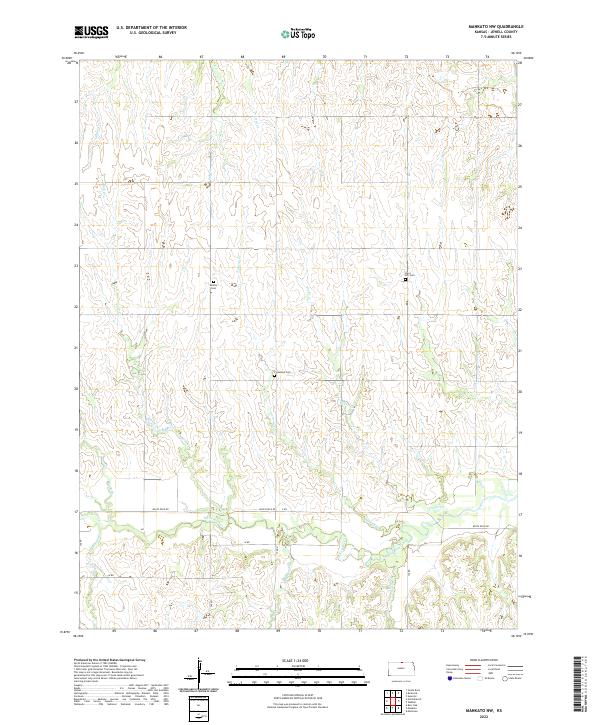 Mankato NW topographic map thumbnail
