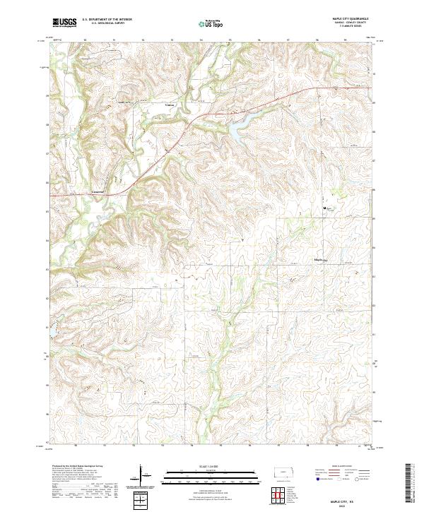 Maple City topographic map thumbnail