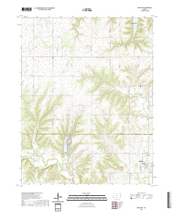 Mapleton topographic map thumbnail