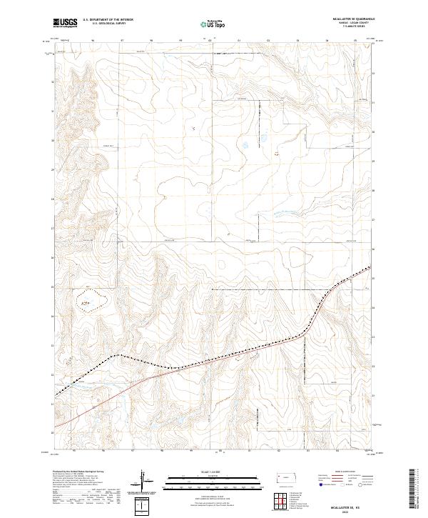 McAllaster SE topographic map thumbnail