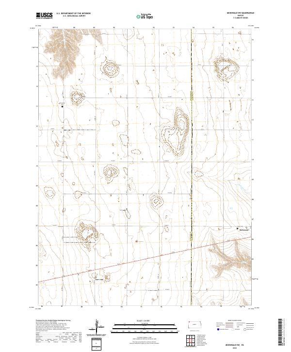 McDonald SW topographic map thumbnail