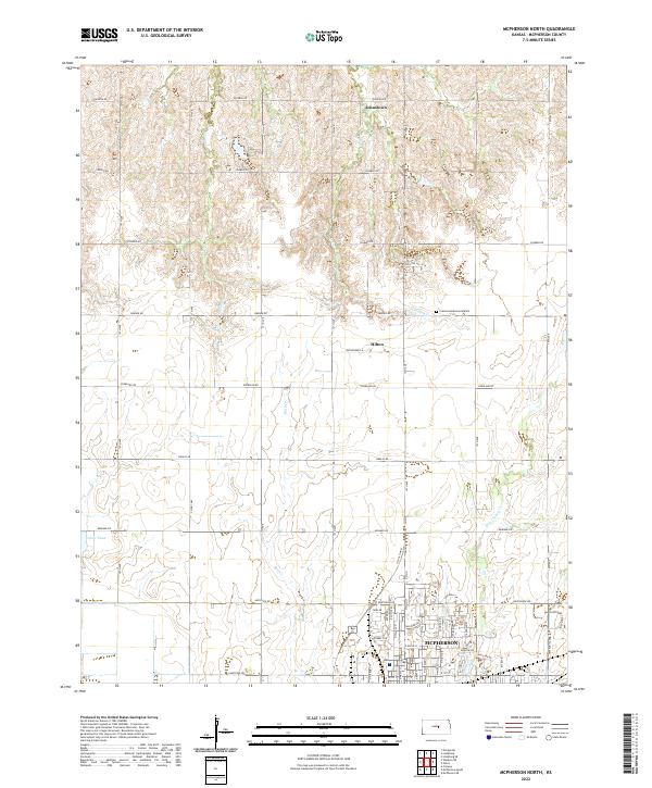 McPherson North topographic map thumbnail