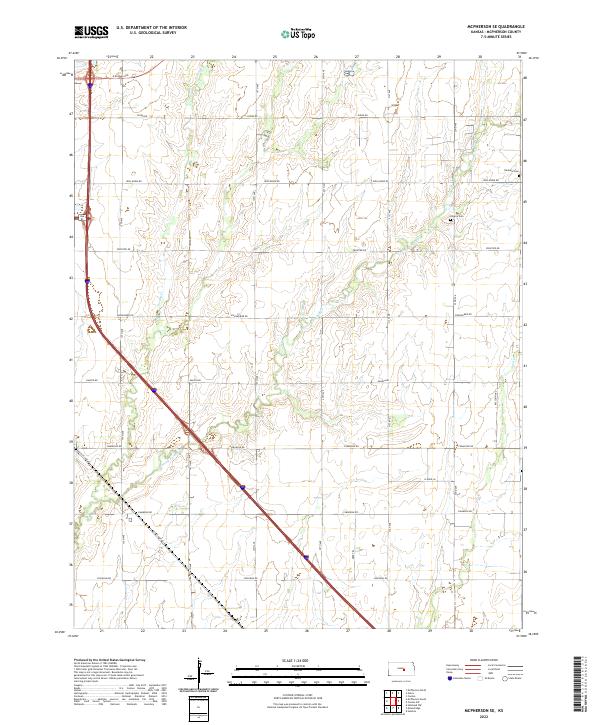 McPherson SE topographic map thumbnail