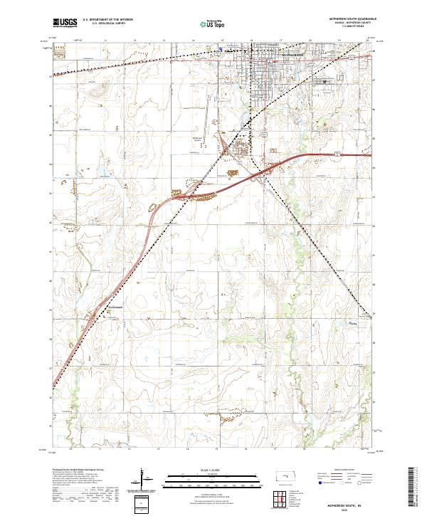 McPherson South topographic map thumbnail