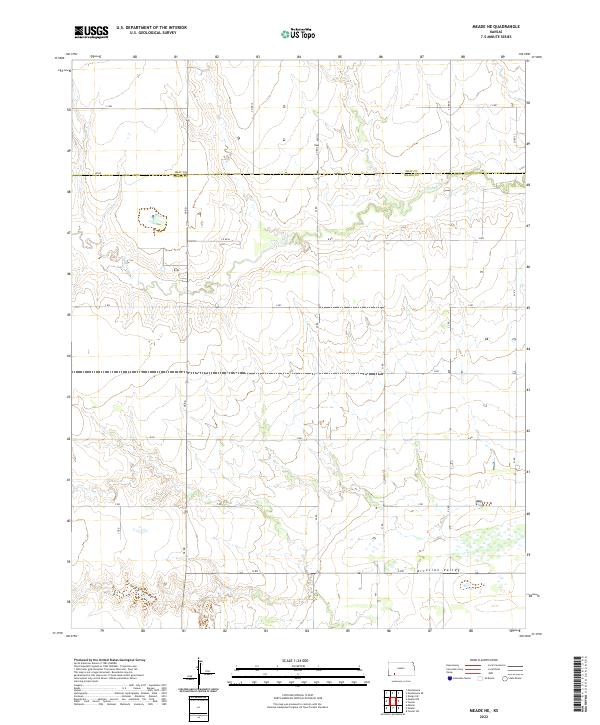 Meade NE topographic map thumbnail