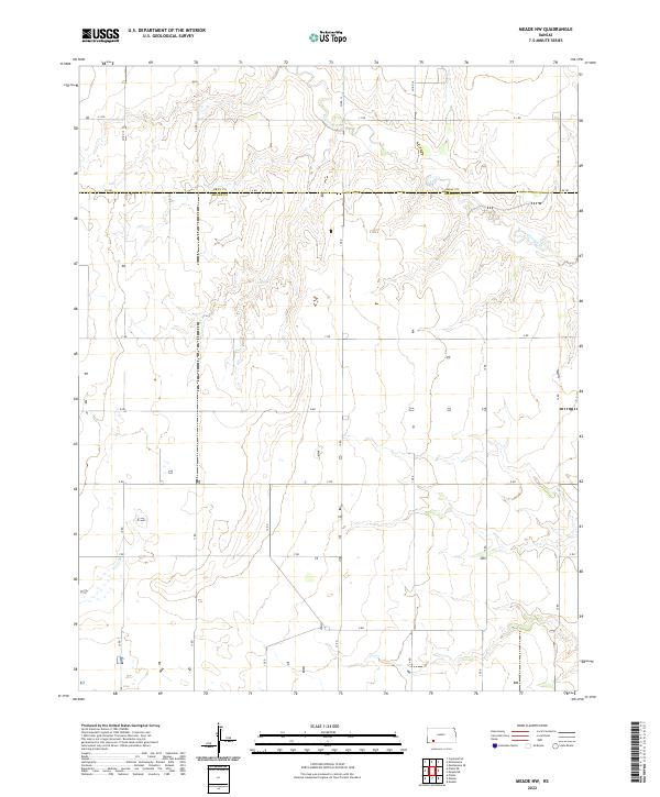 Meade NW topographic map thumbnail