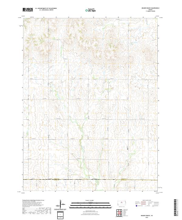 Meades Ranch topographic map thumbnail