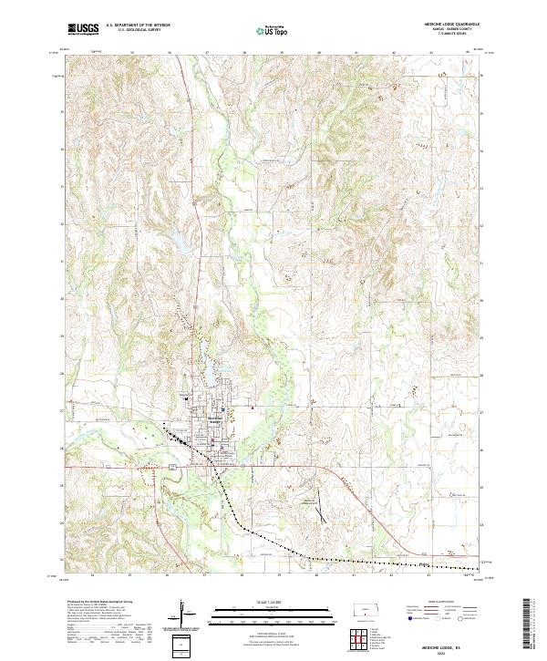 Medicine Lodge topographic map thumbnail