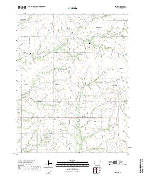 Melrose topographic map thumbnail