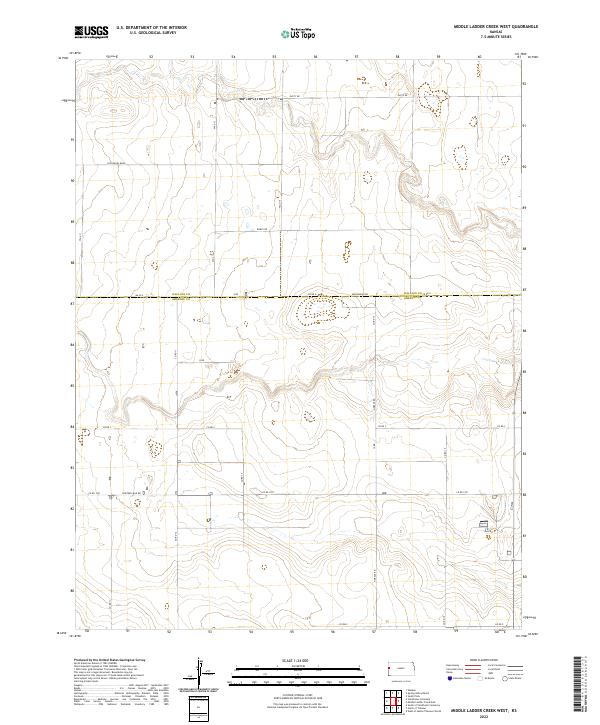 Middle Ladder Creek West topographic map thumbnail
